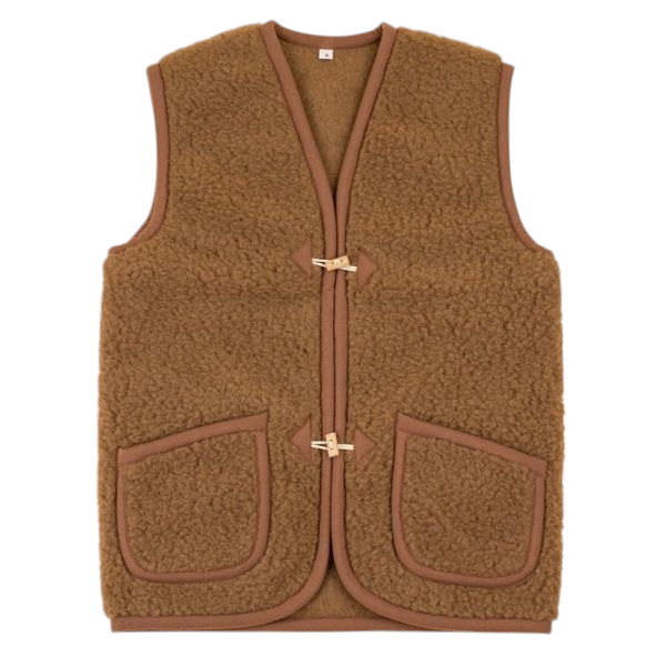 Wollen bodywarmer volwassen - bruin